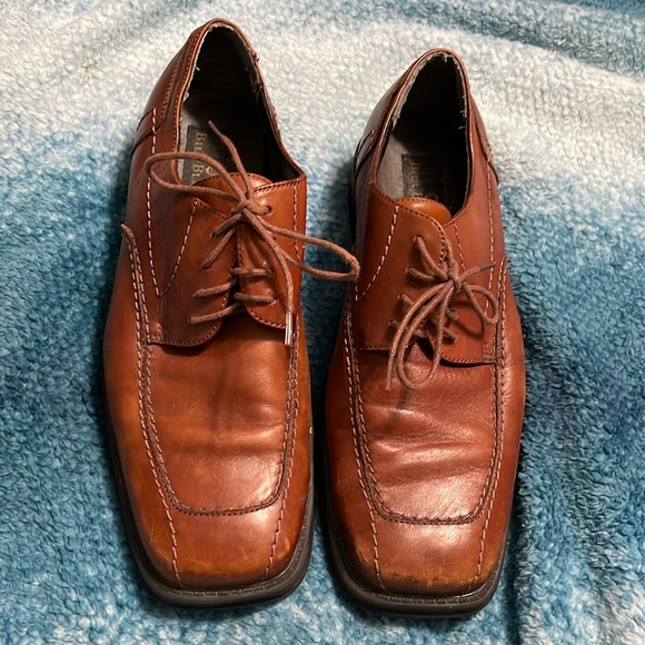 Bill Blass Comfort System Men’s Brown Leather Shoes size 9W Dress - Picture 1 of 7